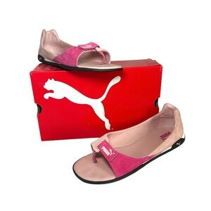 Puma Pink and Light Pink Open-Toe Sneaker Flats